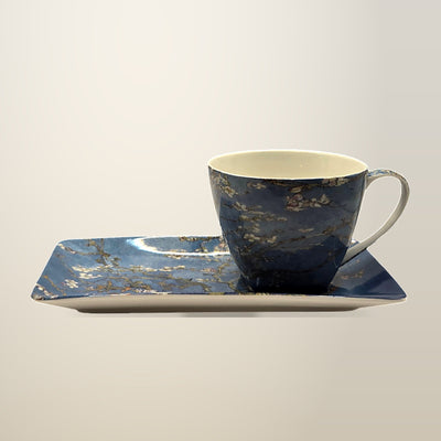Van Gogh Almond Blossom Fine Bone China Cup and Saucer, 250 ml