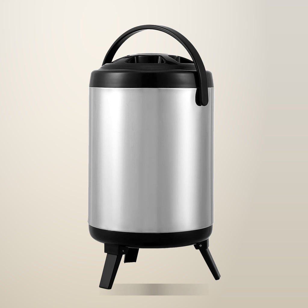 VEVOR Insulated Hot and Cold Drink Dispenser with Spigot, 6 L, on a plain cream background
