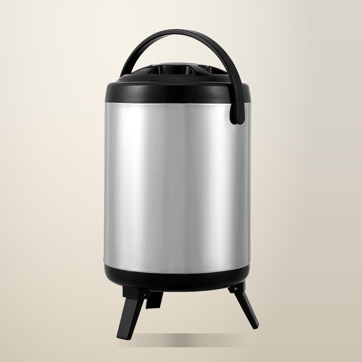 VEVOR Insulated Hot and Cold Drink Dispenser with Spigot, 6 L, on a plain cream background