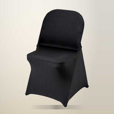 VEVOR Stretch Spandex Folding Chair Covers, Black, 100 Pack