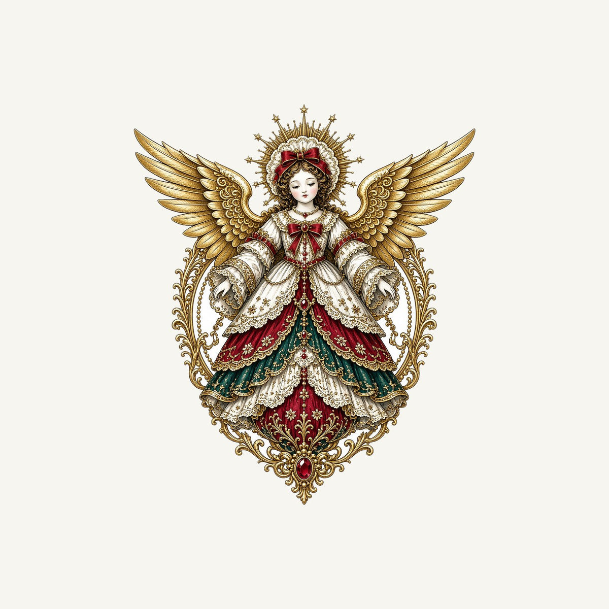 Victorian Angel Ornament Personalised Santa Sack