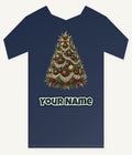 Victorian Christmas Tree Personalised Kids Tee and Baby Bodysuit