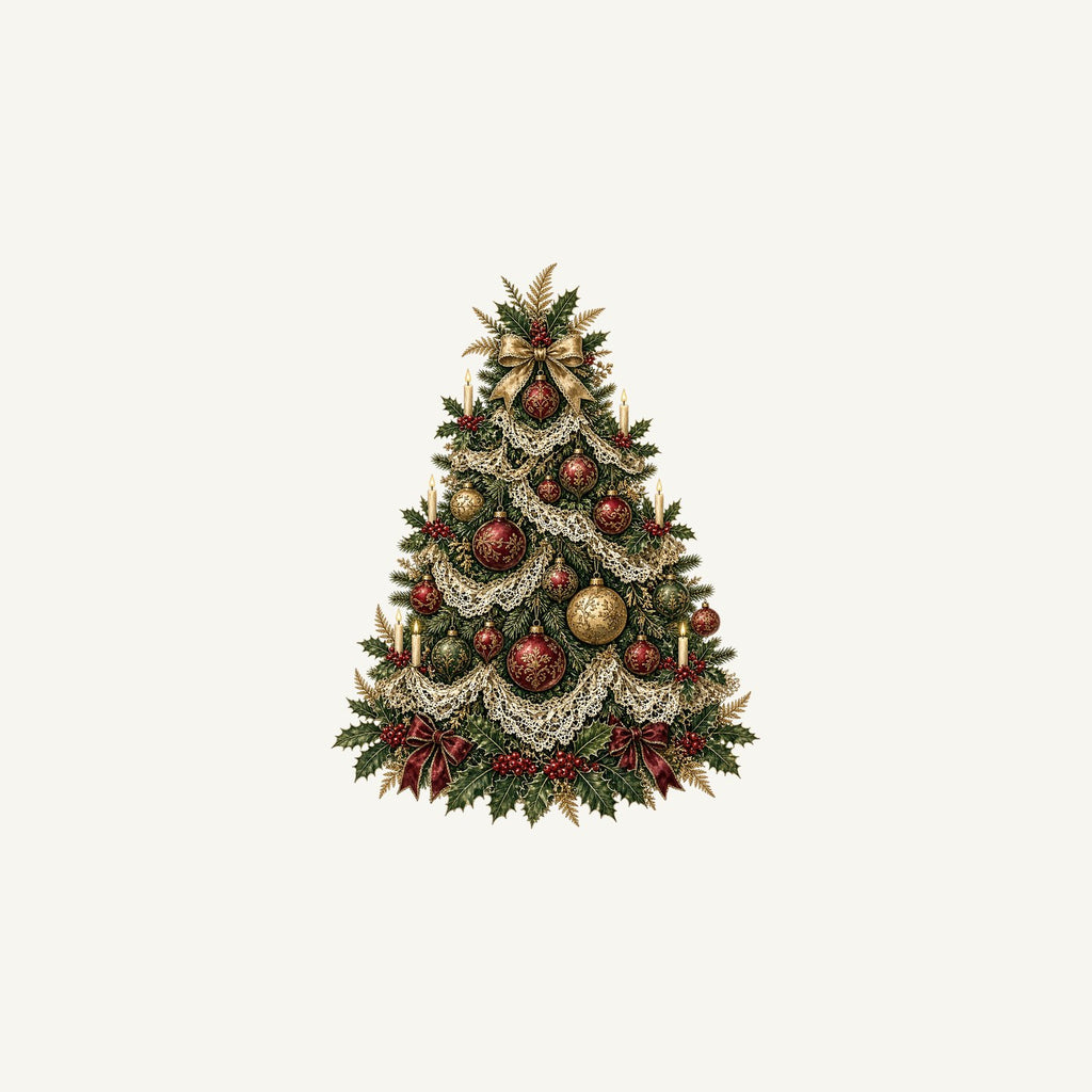 Victorian Christmas Tree Personalised Christmas Mug