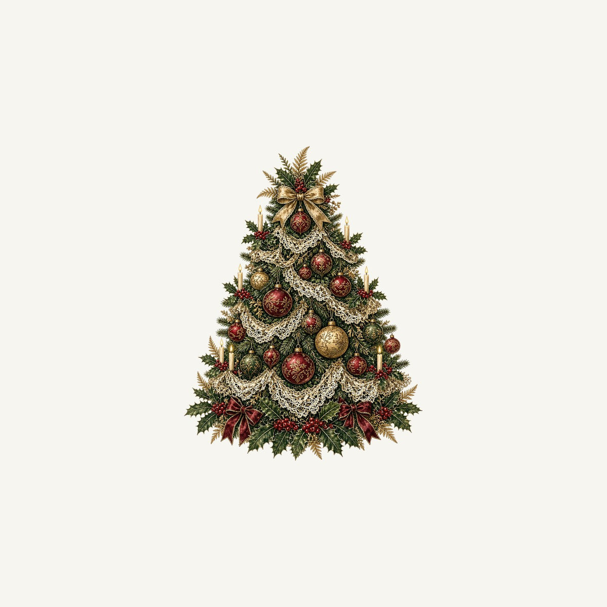 Victorian Christmas Tree Personalised Christmas Mug
