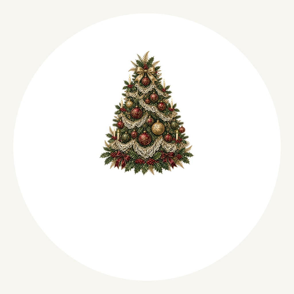 Victorian Christmas Tree Personalised Pewter Christmas Ornament