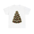 Victorian Christmas Tree design on a white tee