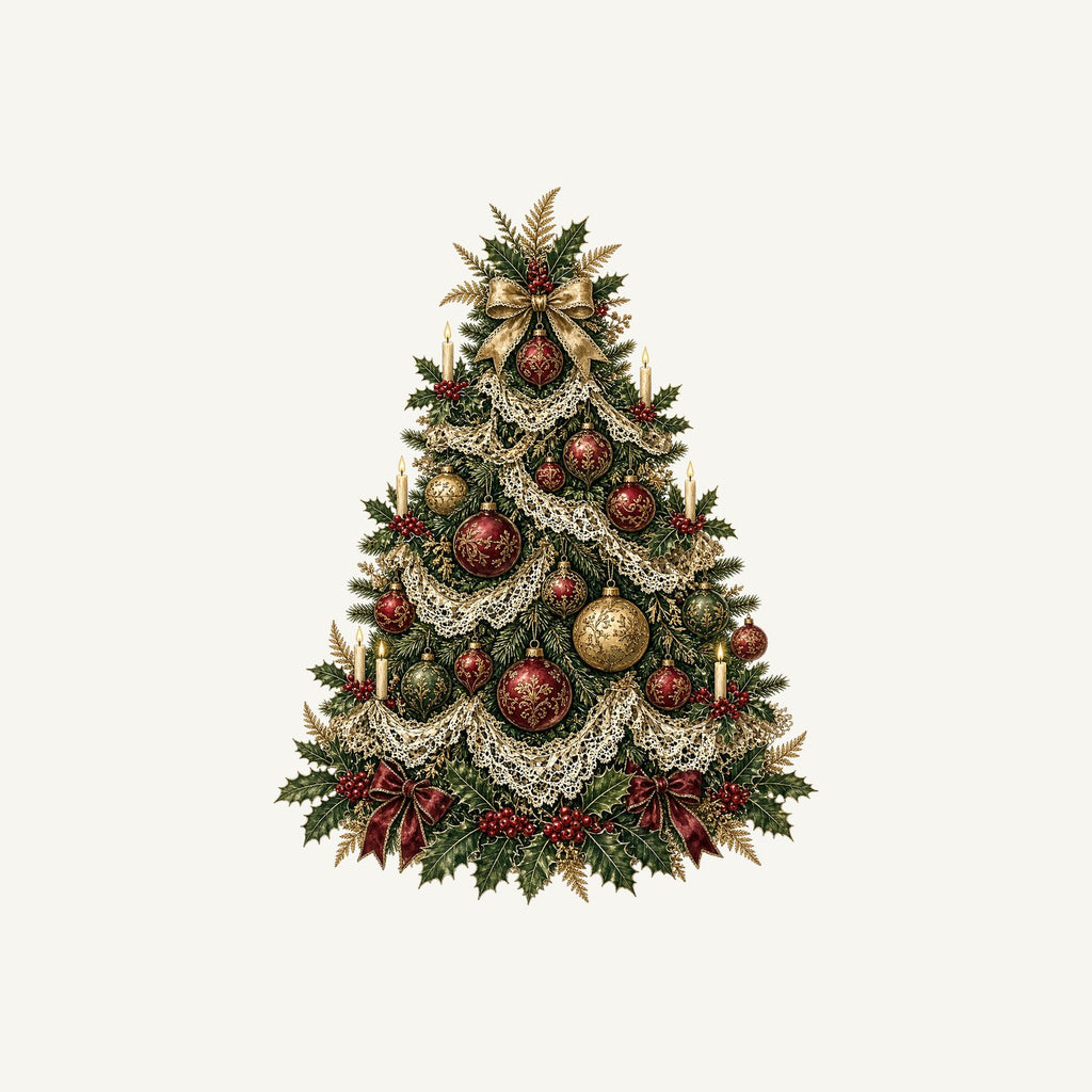 Victorian Christmas Tree Personalised Santa Sack
