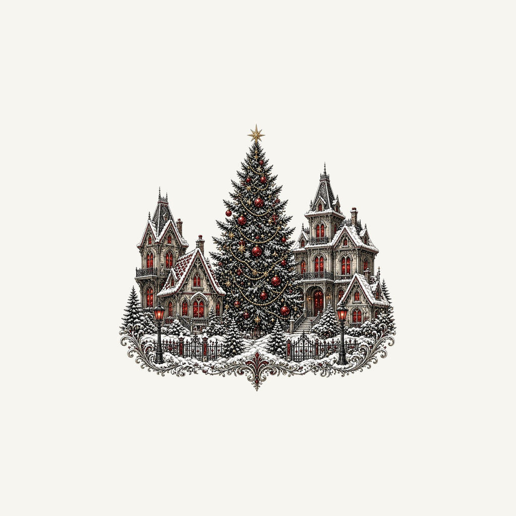 Victorian Christmas Village Personalised Christmas Mug