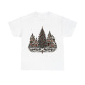 Victorian Christmas Village personalised Christmas T-shirt in white