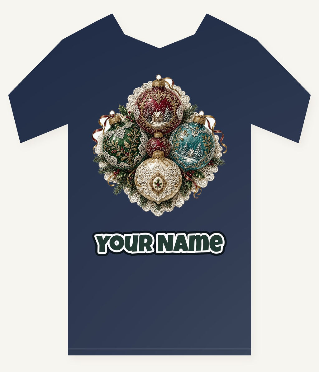 Victorian Glass Ornaments Personalised Kids Tee and Baby Bodysuit