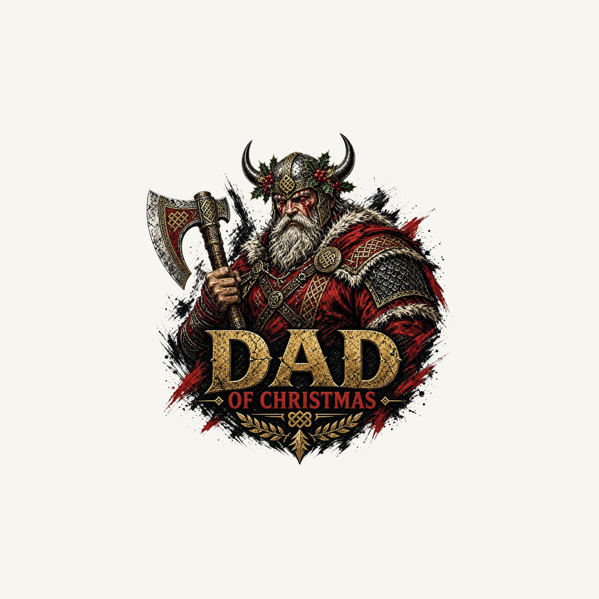 Viking Dad Of Christmas Personalised Christmas Mug