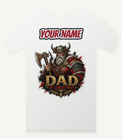 Viking Dad Of Christmas Personalised Christmas T-Shirt and Hoodie