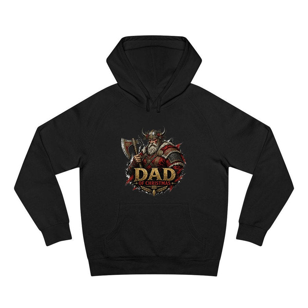 Viking Dad Of Christmas personalised Christmas hoodie in black