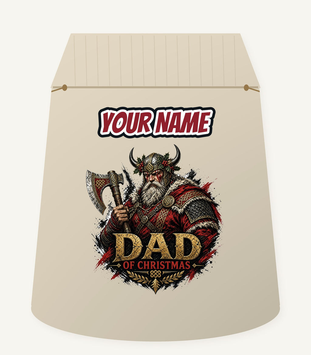 Viking Dad Of Christmas Personalised Santa Sack