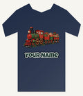 Vintage Christmas Train Personalised Kids Tee and Baby Bodysuit