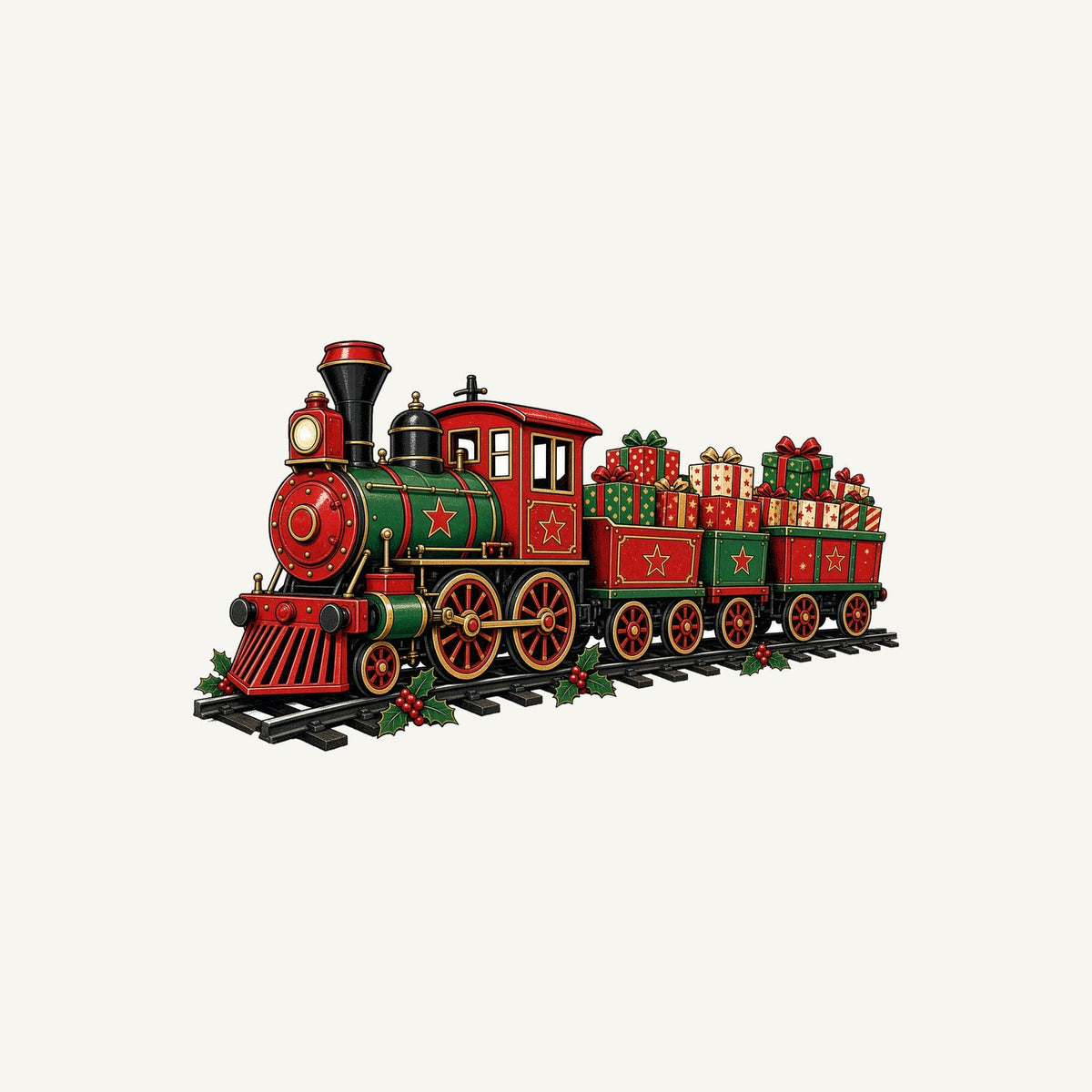 Vintage Christmas Train Personalised Christmas T-Shirt and Hoodie
