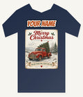Vintage Christmas Truck Sign Personalised Kids and Baby Christmas Tee