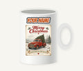 Vintage Christmas Truck Sign Personalised Christmas Mug