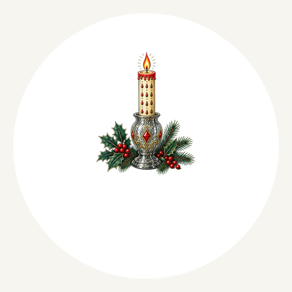 Vintage Mercury Glass Candlestick Personalised Pewter Christmas Ornament