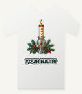 Vintage Mercury Glass Candlestick Personalised Christmas T-Shirt and Hoodie