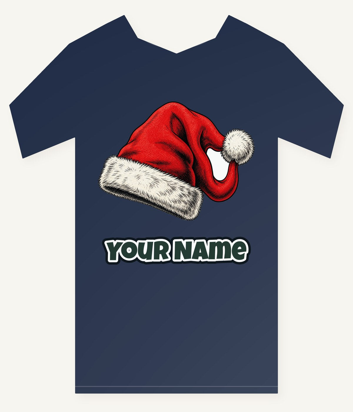 Vintage Santa Hat Personalised Kids Tee and Baby Bodysuit