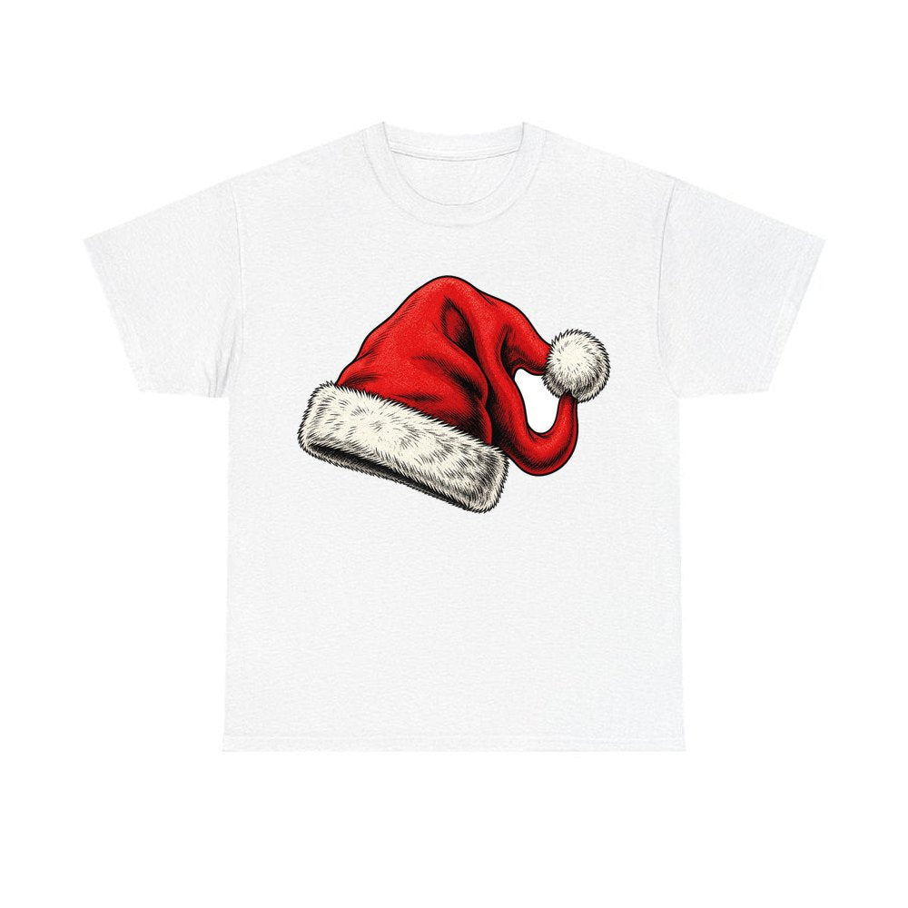 Vintage Santa Hat personalised Christmas T-shirt in white