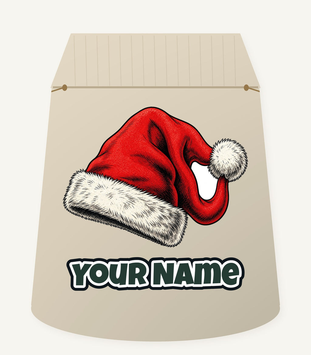 Vintage Santa Hat Personalised Santa Sack