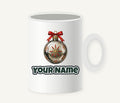 Vintage Silver Bauble Personalised Christmas Mug