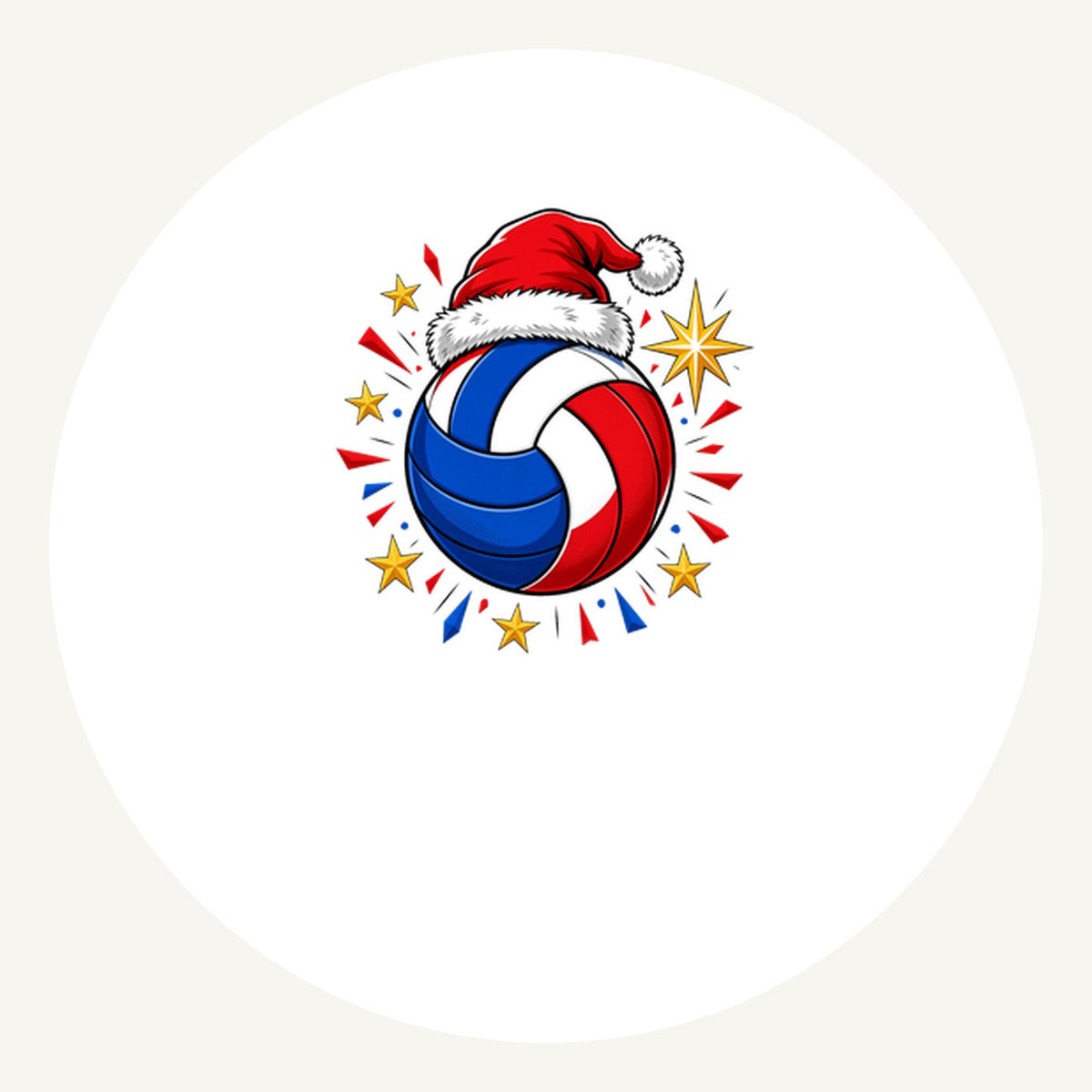 Volleyball in Santa Hat Personalised Pewter Christmas Ornament
