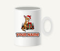 Wallaby With Christmas Gift Personalised Christmas Mug