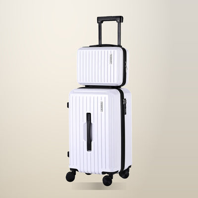 Wanderlite 12 and 20 Inch Trunk Luggage Set, White