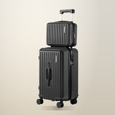 Wanderlite 12 and 20 Inch Trunk Luggage Set, Black