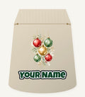Watercolour Christmas Baubles Personalised Santa Sack