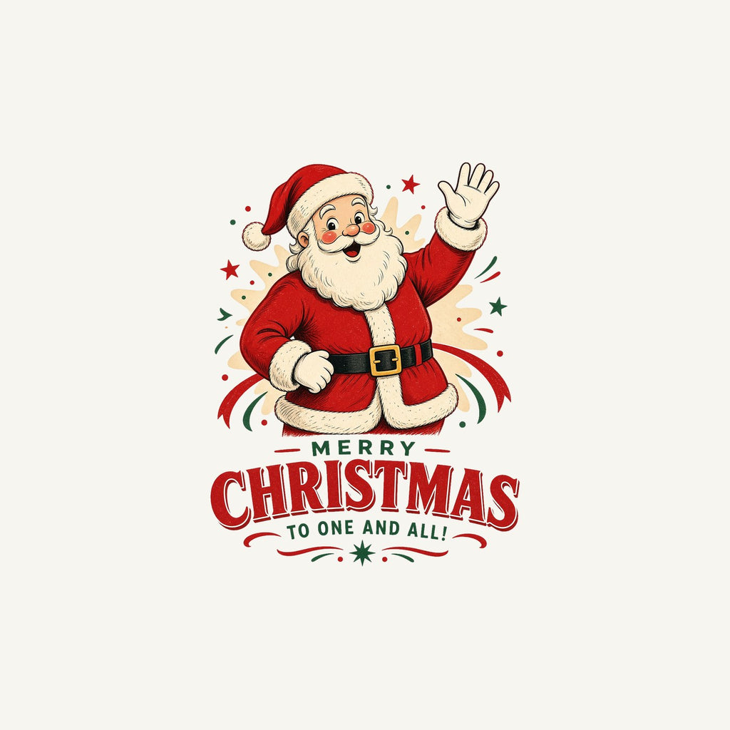 Waving Santa Merry Christmas Personalised Christmas Mug
