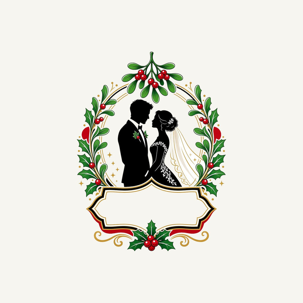 Wedding Couple Under Mistletoe Personalised Christmas T-Shirt and Hoodie