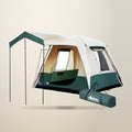 Weisshorn 4 Person Instant Up Dome Tent, Green, on a plain cream background