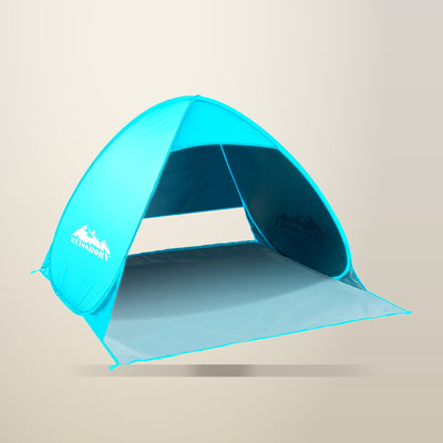 Weisshorn Pop Up Beach Tent, 3 Person, Blue