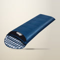 Weisshorn Single Sleeping Bag, Blue, 0°C, on a plain cream background
