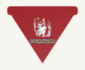 White Cat Christmas Charm Personalised Christmas Dog Bandana