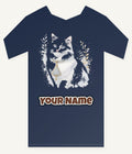 White Cat Christmas Charm Personalised Kids and Baby Christmas Tee