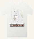 White Cat Christmas Charm Personalised Christmas T-Shirt and Hoodie