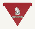 White Christmas Horse Portrait Personalised Christmas Dog Bandana