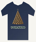 Wine Cork Christmas Tree Personalised Kids Tee and Baby Bodysuit