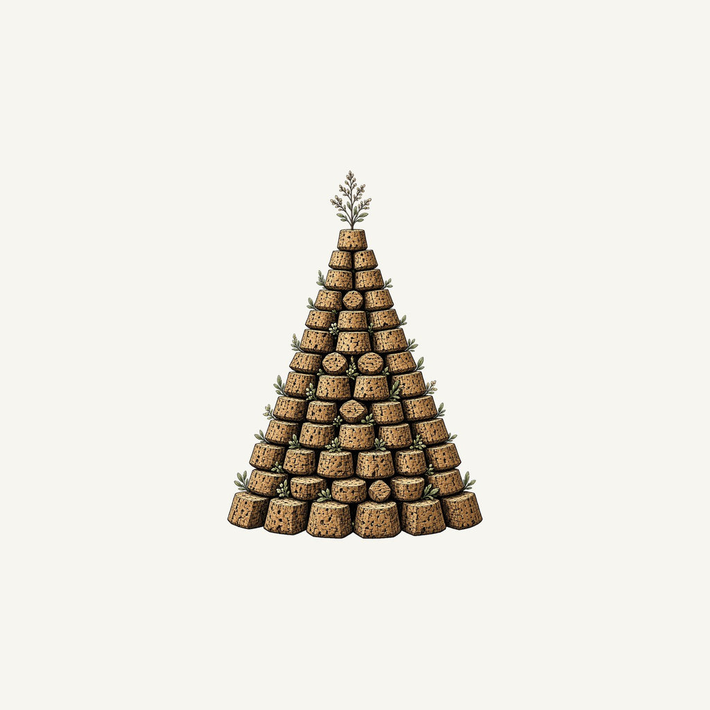 Wine Cork Christmas Tree Personalised Christmas Mug
