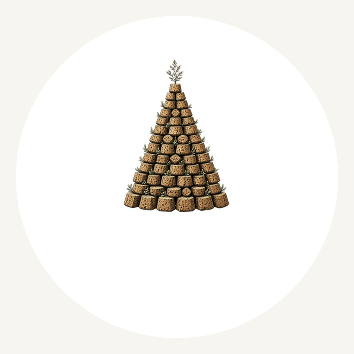 Wine Cork Christmas Tree Personalised Pewter Christmas Ornament