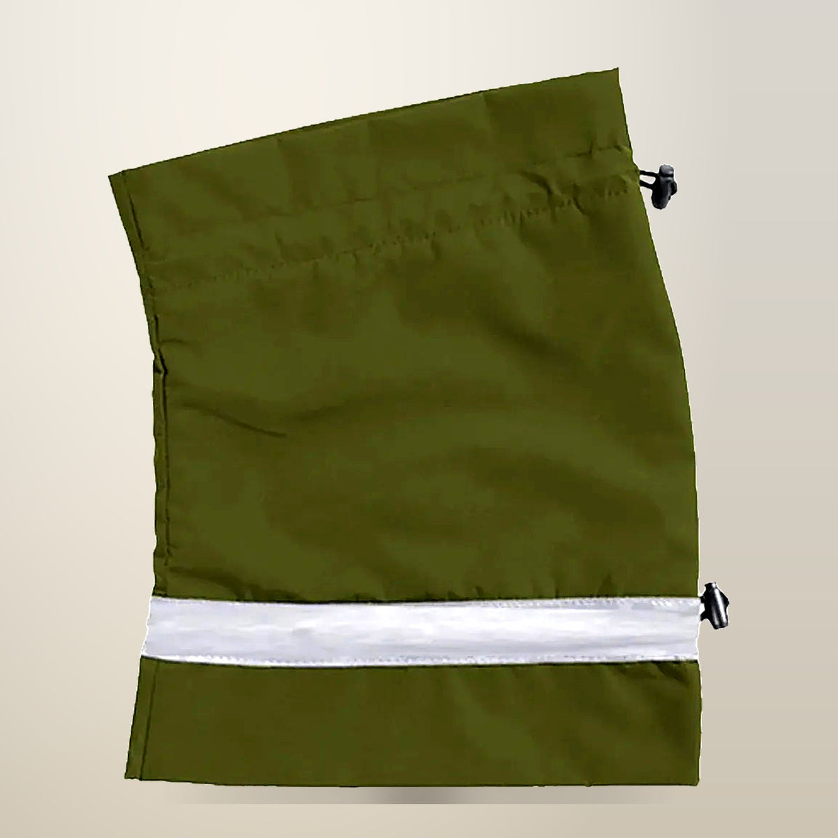 Dog Head Cover and Scarf Set, Green, on a plain cream background