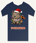 Wombat in Fairy Lights Personalised Kids Tee and Baby Bodysuit