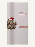 Wombat in Fairy Lights Personalised Beach Towel