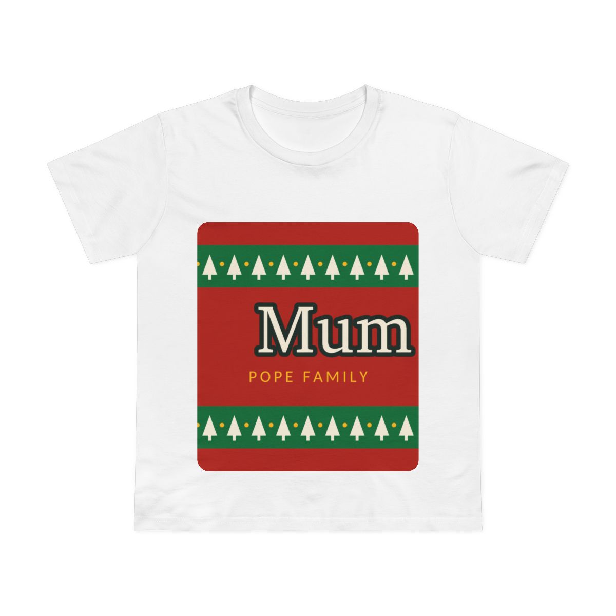Women's Personalised Christmas Tee