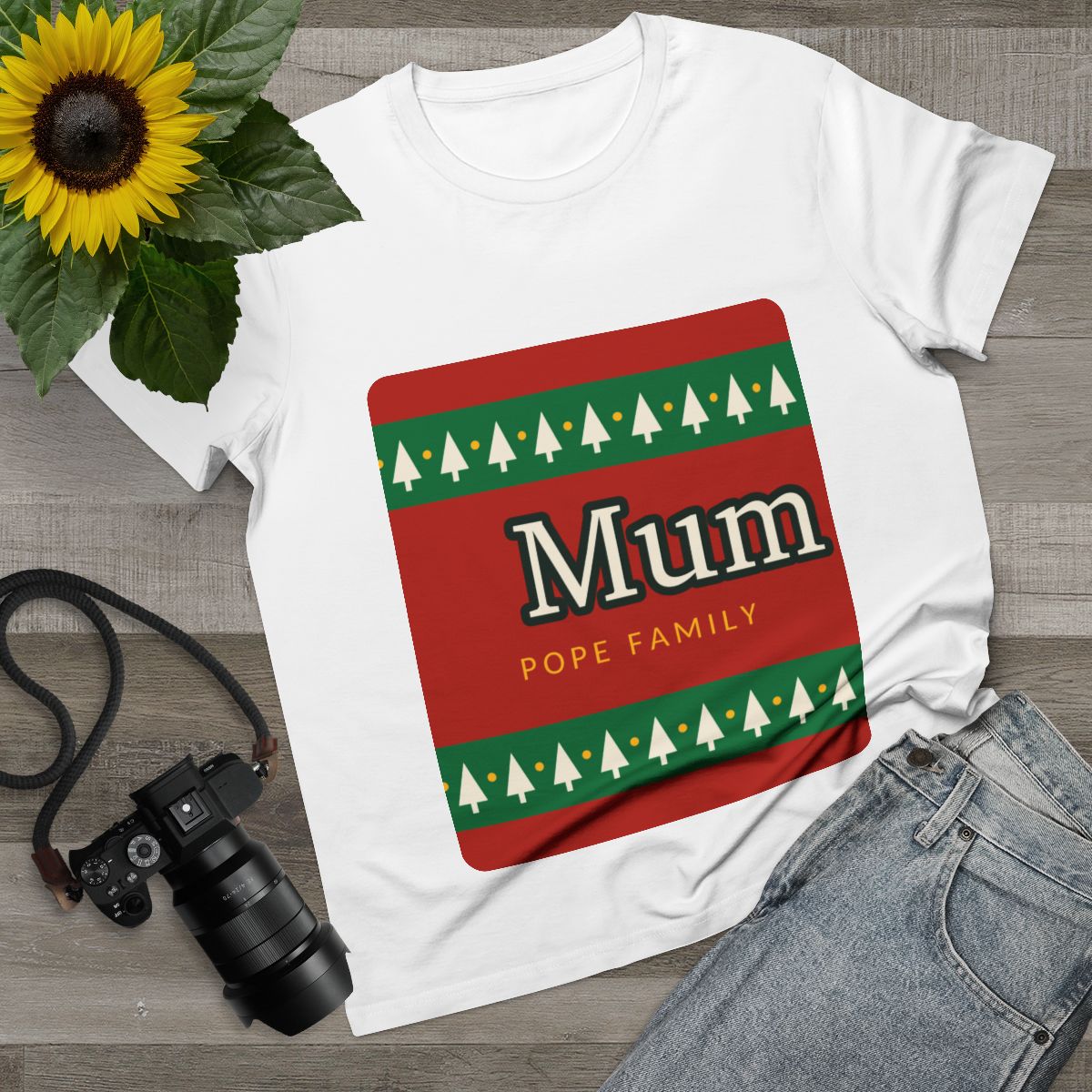 Women's Personalised Christmas Tee
